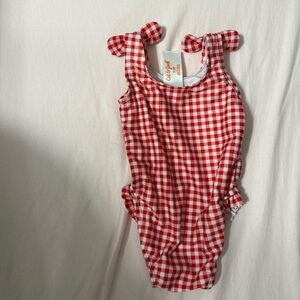 NWOT Cat and Jack Red Checkered Baby Bodysuit